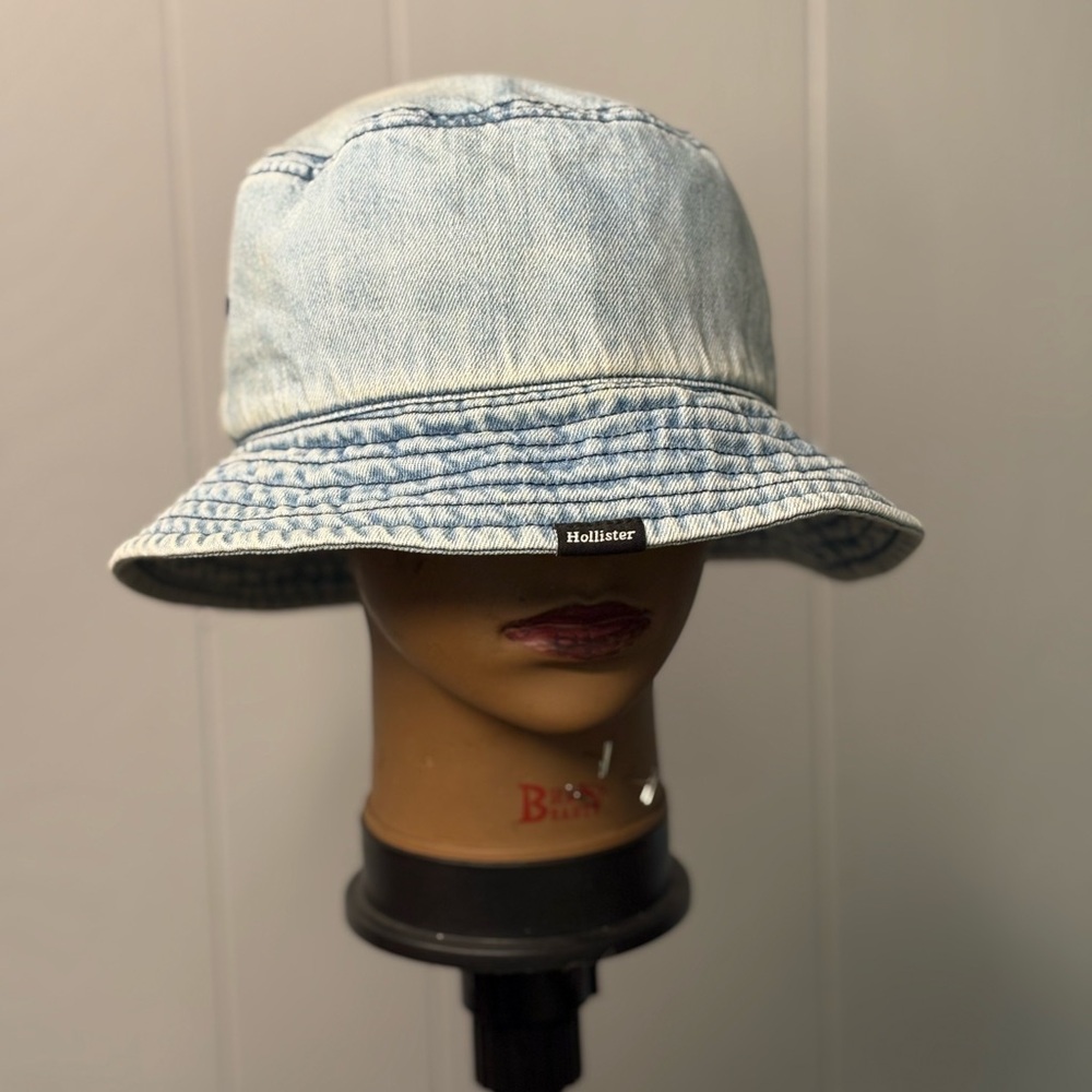 Hollister Sky Blue Denim Bucket Hat